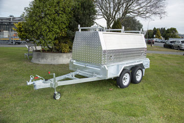Brand New Aluminum Trailer on the field