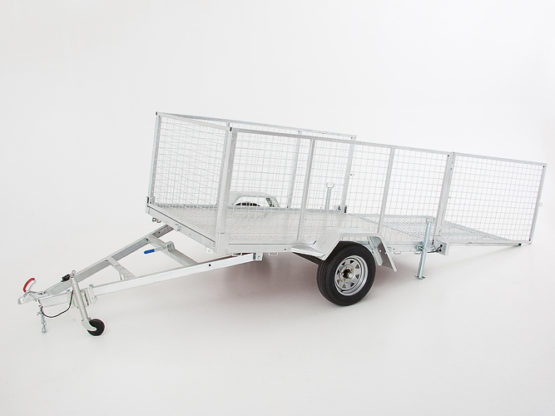 Side view Aluminum Ride on Trailer