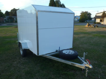 Color White Single Customise Ride on Trailer