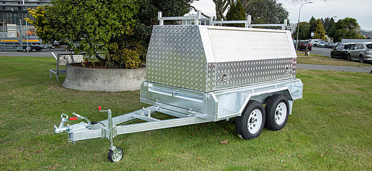 Brand New Aluminum Trailer on the field